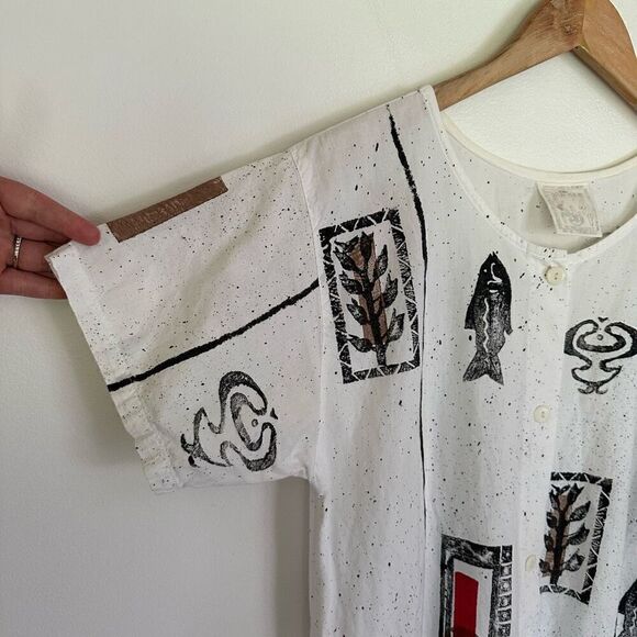 Play Alegre Art to Wear Vintage Hand Painted 1980s San Diego California Drop Wai - Picture 7 of 12